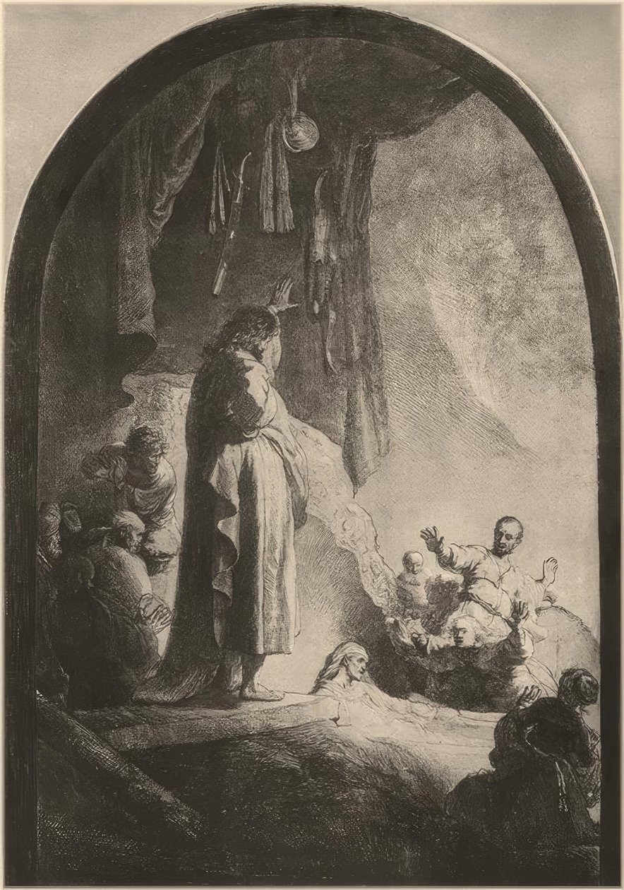 Wskrzeszenie Łazarza autorstwa Rembrandt van Rijn