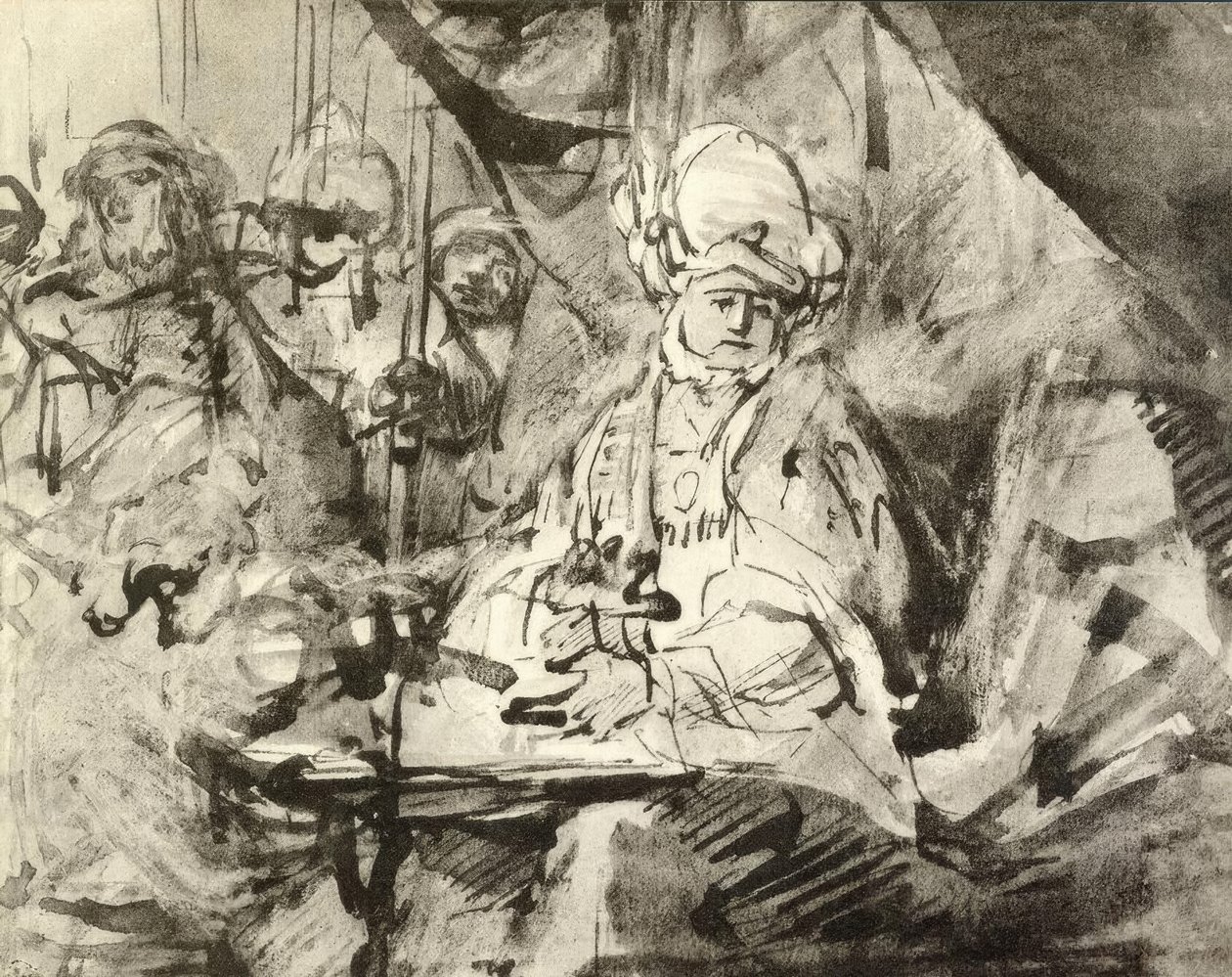 Mycie rąk Piłata autorstwa Rembrandt van Rijn