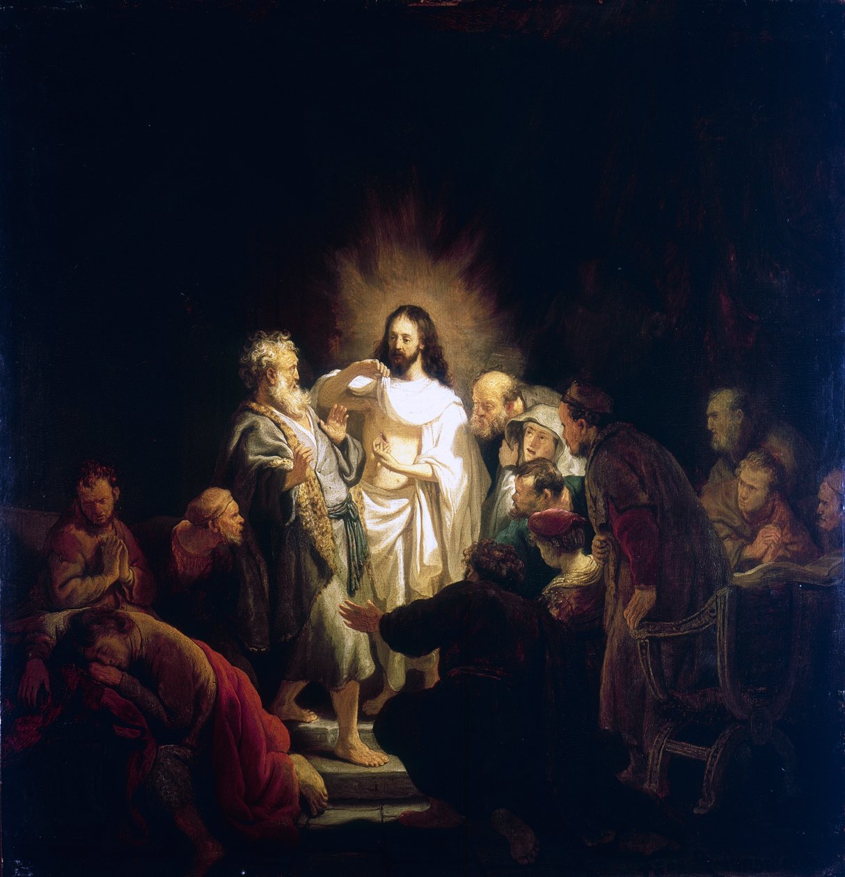 Wątpiący Tomasz, 1634 autorstwa Rembrandt van Rijn