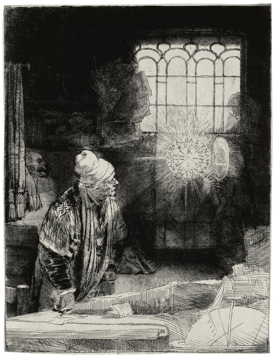 Faust, ok. 1652 autorstwa Rembrandt van Rijn