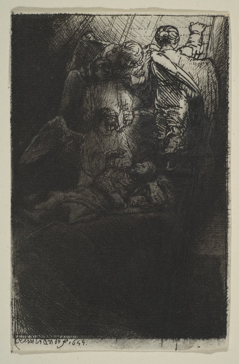 Drabina Jacobsa, 1655. autorstwa Rembrandt van Rijn
