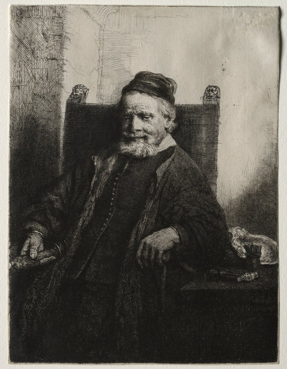 Jan Lutma, złotnik, 1656. autorstwa Rembrandt van Rijn