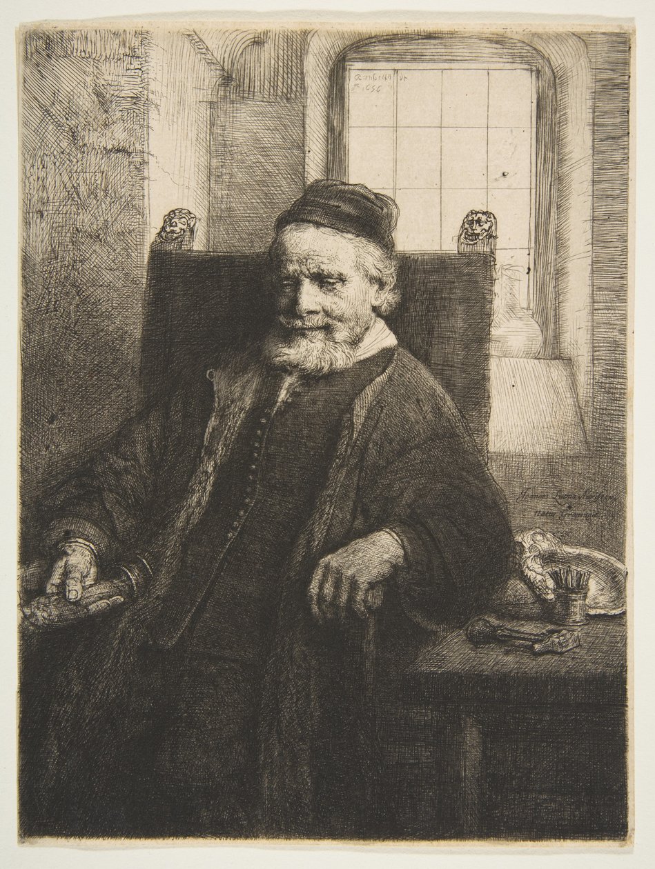 Jan Lutma, złotnik, 1656. autorstwa Rembrandt van Rijn