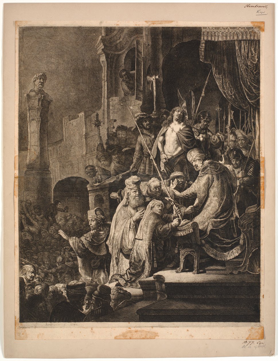 Jezus przed Piłatem autorstwa Rembrandt van Rijn