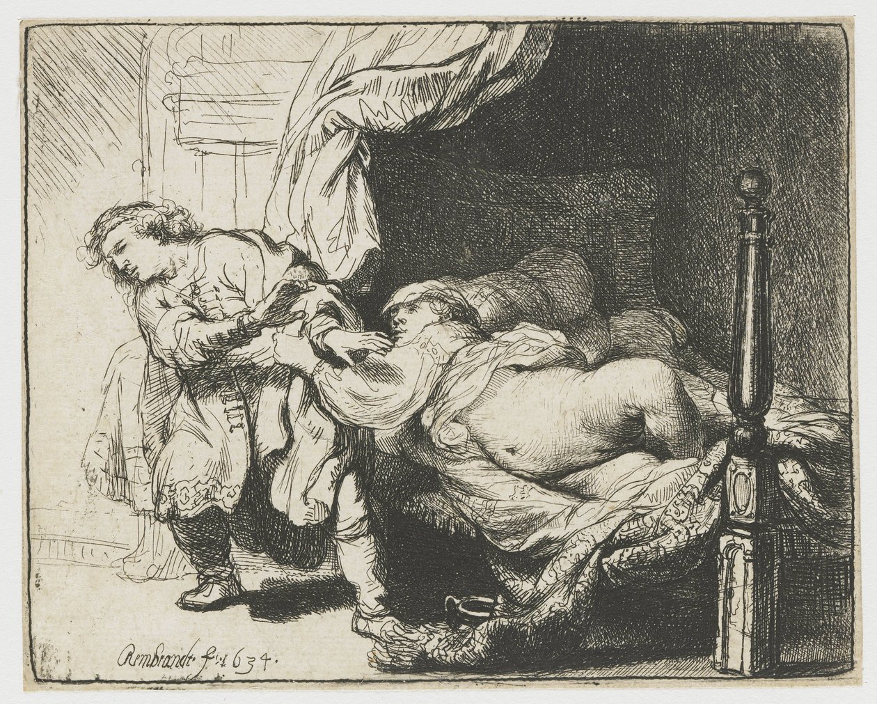 Żona Józefa i Potyfara autorstwa Rembrandt van Rijn