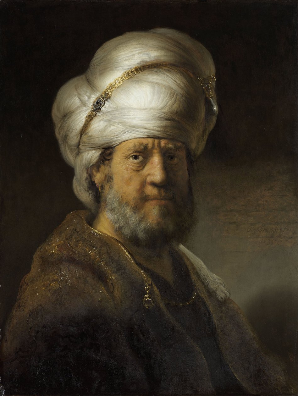 Mężczyzna w orientalnym stroju autorstwa Rembrandt van Rijn