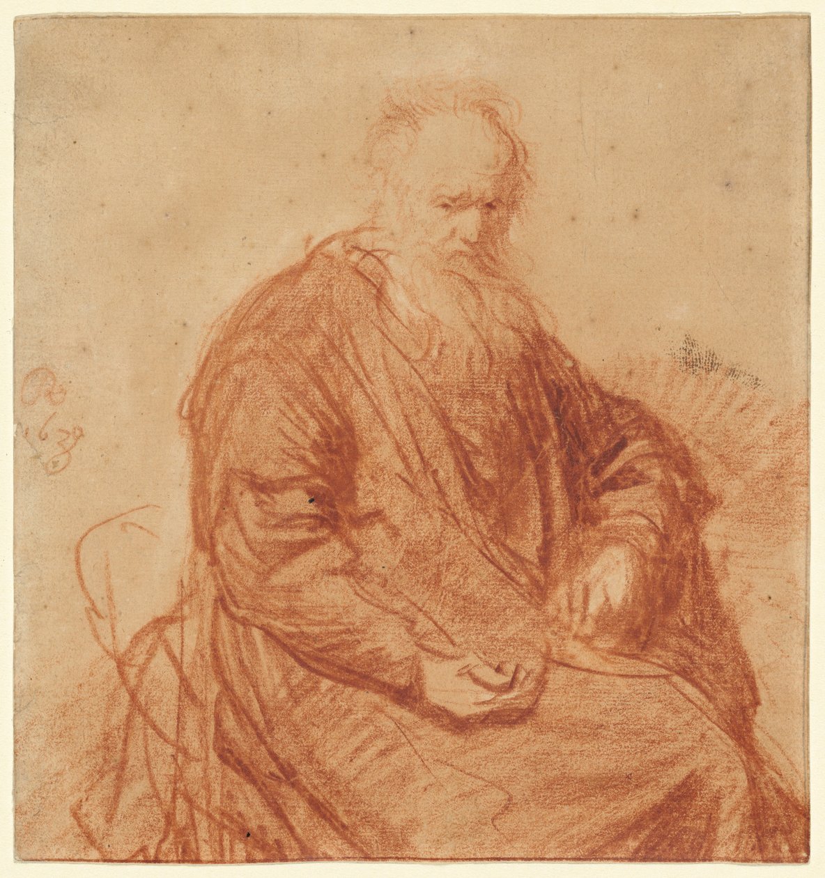 Siedzący starzec autorstwa Rembrandt van Rijn