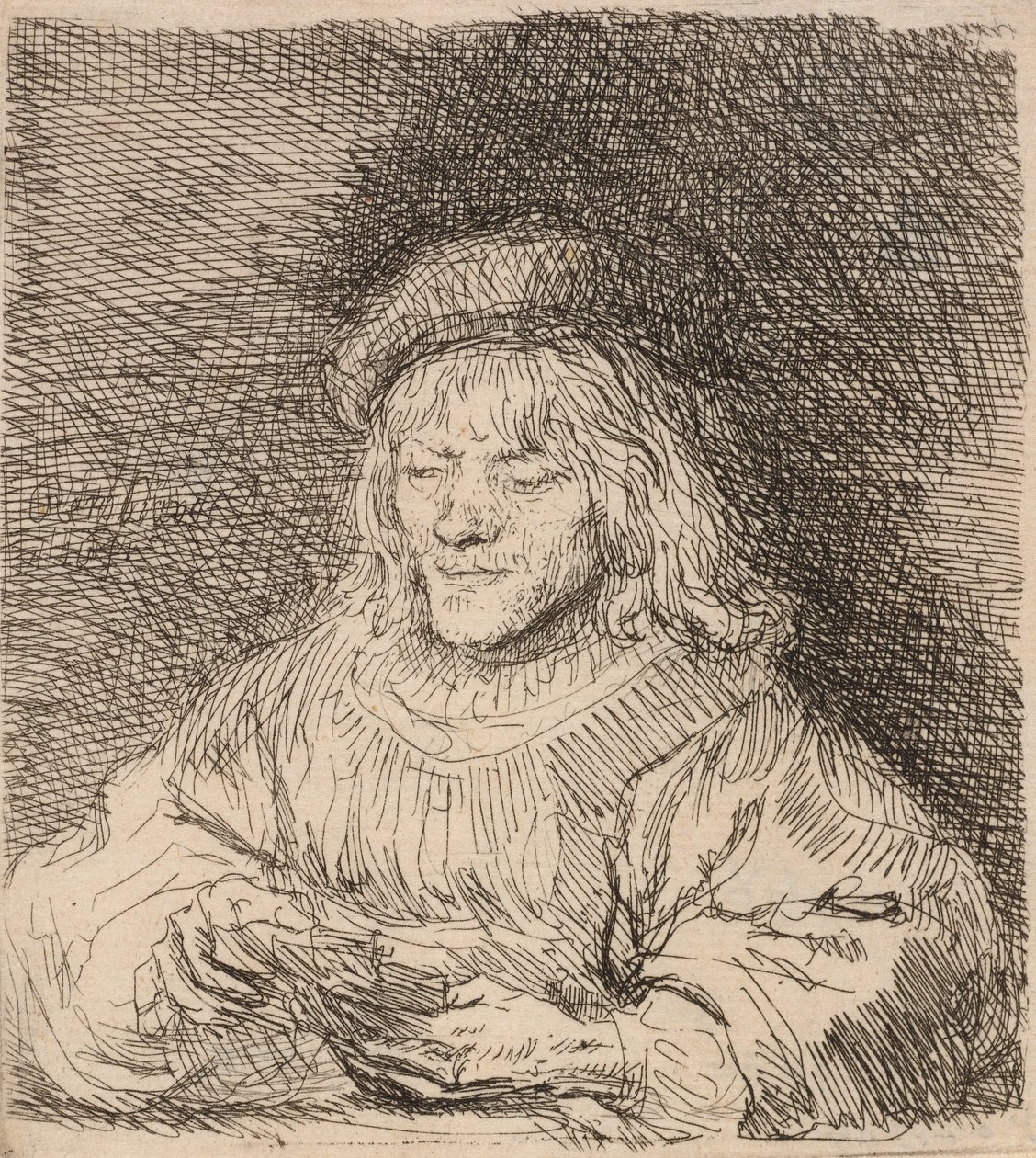 Gracz w karty, 1641. autorstwa Rembrandt van Rijn