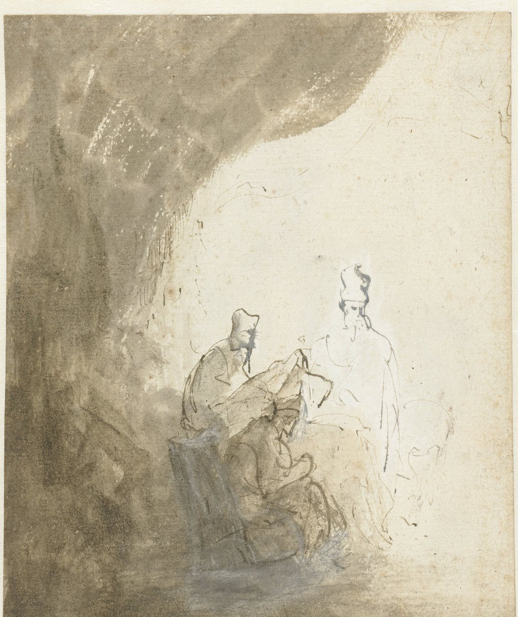 Trzech skrybów autorstwa Rembrandt van Rijn