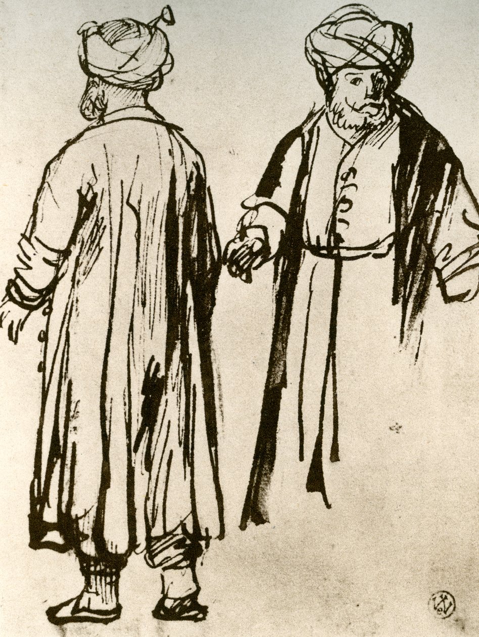 Dwóch Turków Idących, 1913. autorstwa Rembrandt van Rijn