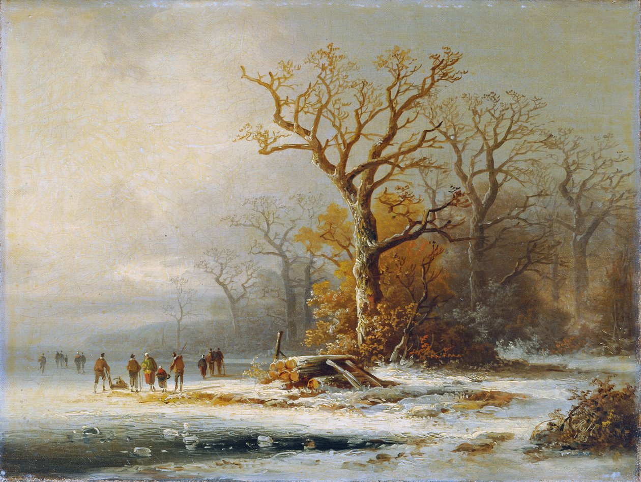zimowy krajobraz autorstwa Remigius Adrianus van Haanen