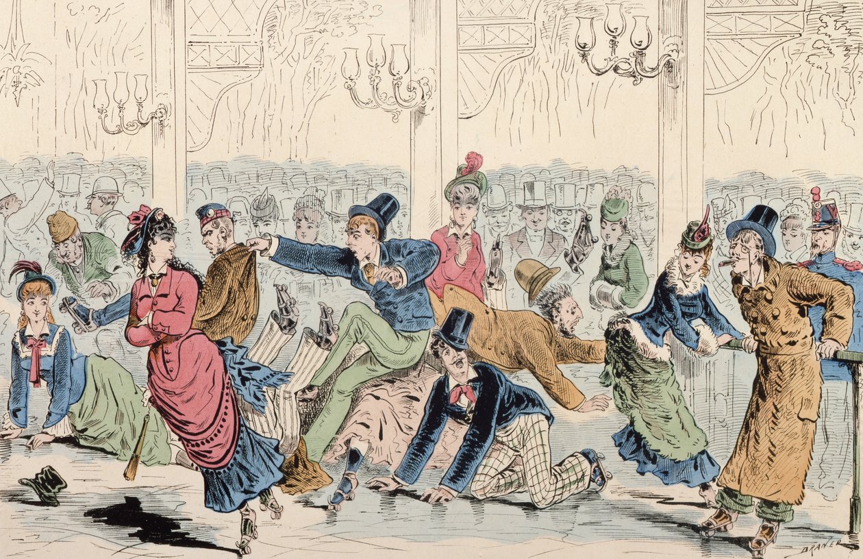 Folie na łyżwach, po 1870 autorstwa Renard Jules Draner