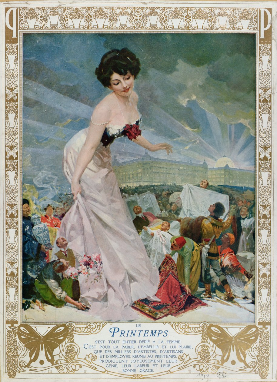 Reklama paryskiego domu towarowego „Printemps”, 1911 autorstwa Rene Lelong