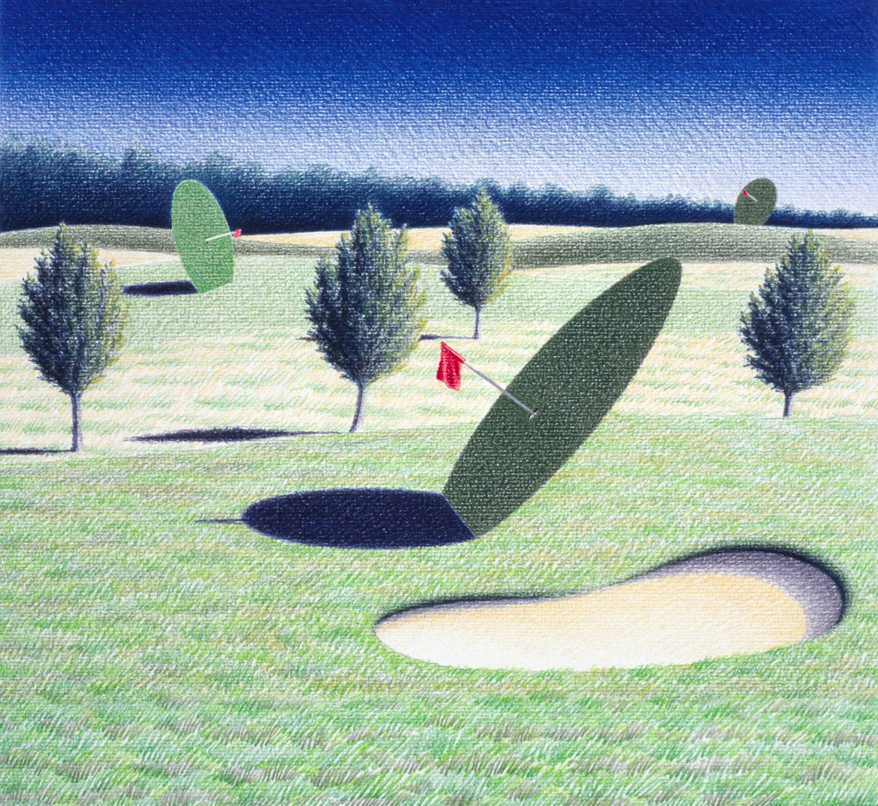 Dyski, 2002, Rysunek ołówkiem na papierze autorstwa Rene Boin