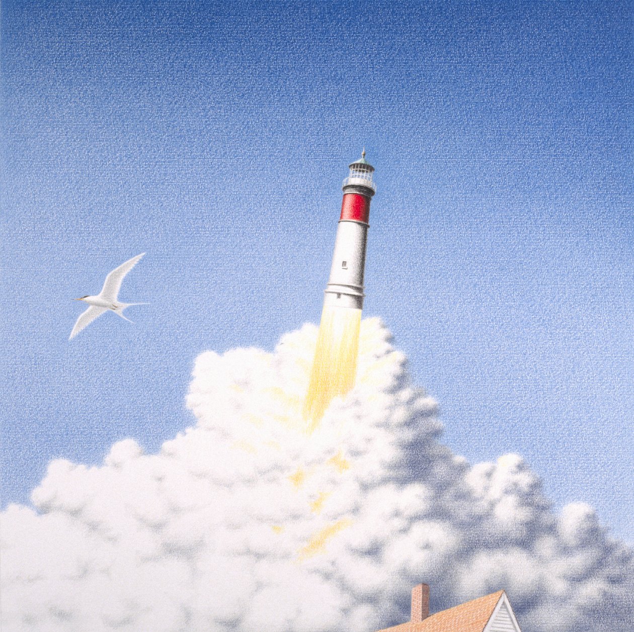 Launch, 2000, Rysunek ołówkiem na papierze autorstwa Rene Boin