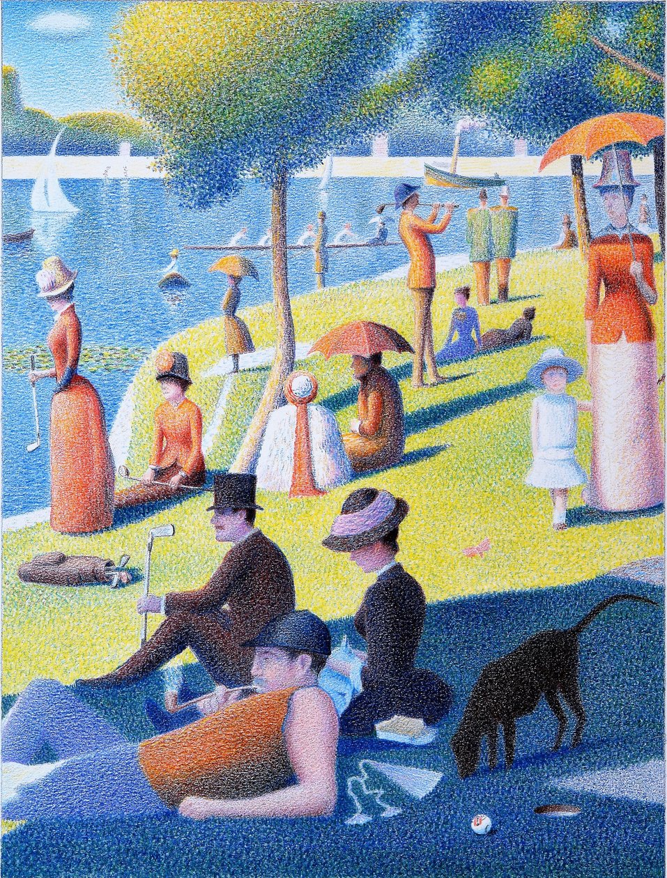 SEURAT-Golf, 2017, Rysunek ołówkiem na papierze autorstwa Rene Boin