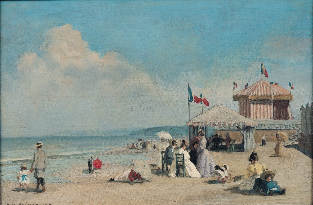 Plaża w Cabourg autorstwa René François Xavier Prinet