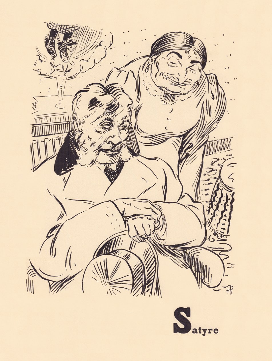 S jak Satyr autorstwa Rene George Hermann Paul