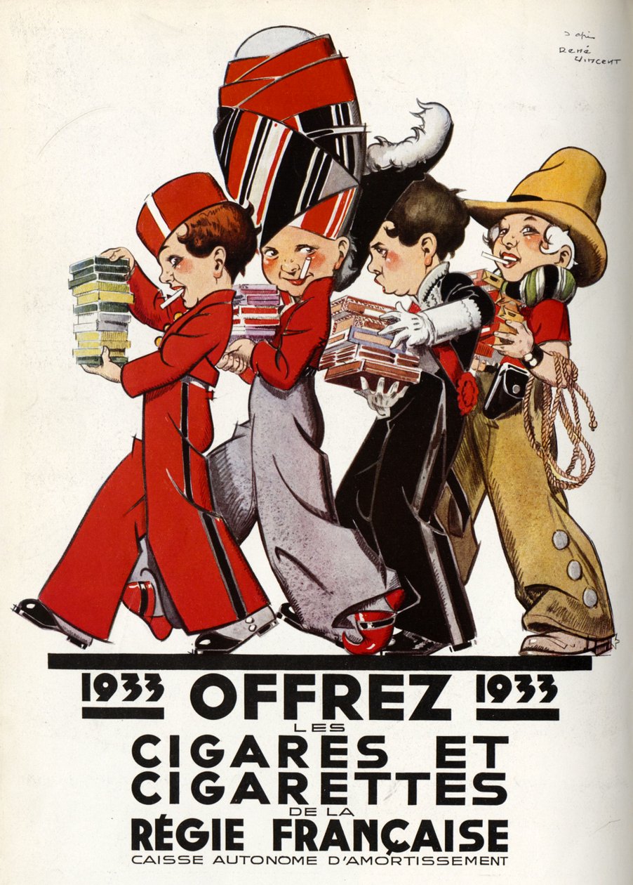 Papierosy Regie Francaise, 1932. autorstwa Rene Vincent