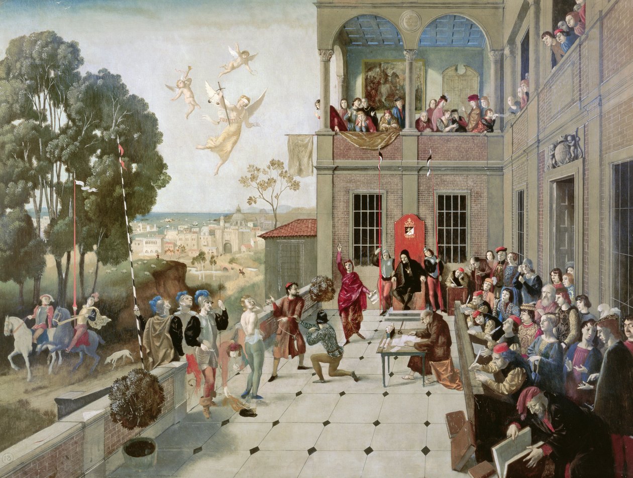 Scena próbna z „Kupca weneckiego”, 1925 autorstwa Rex Whistler