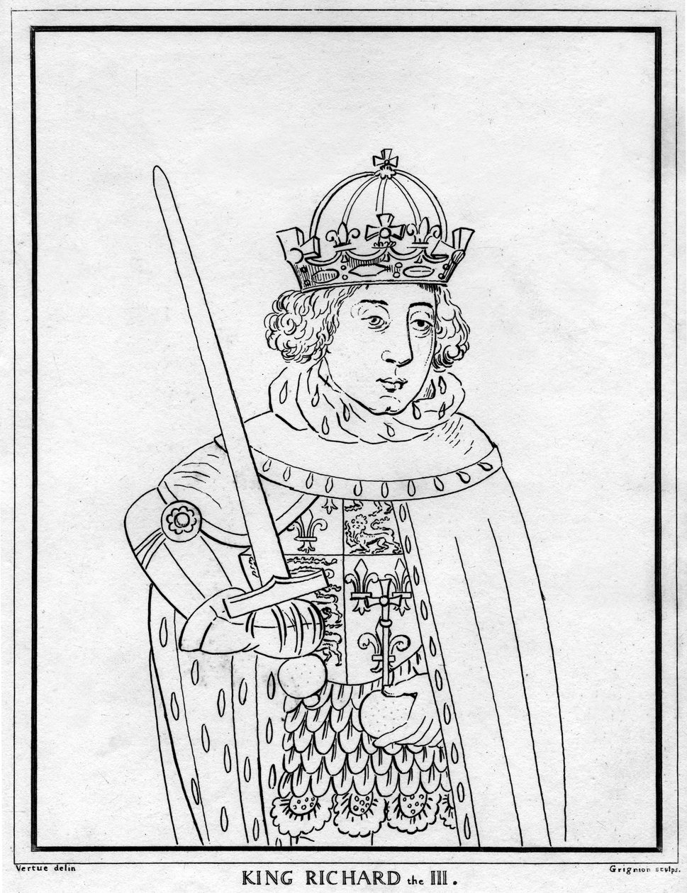Ryszard III z Anglii, XVIII wiek. autorstwa Reynolds Grignion