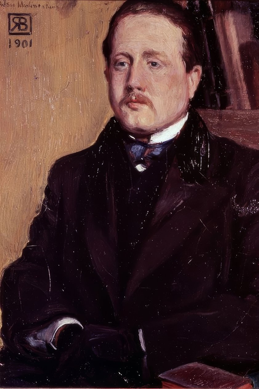 Trinidad Martínez Ruiz (Azorín) autorstwa Ricardo Baroja