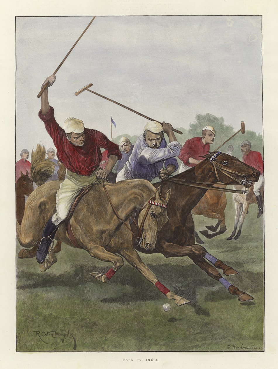 Polo w Indiach autorstwa Richard Caton Woodville junior