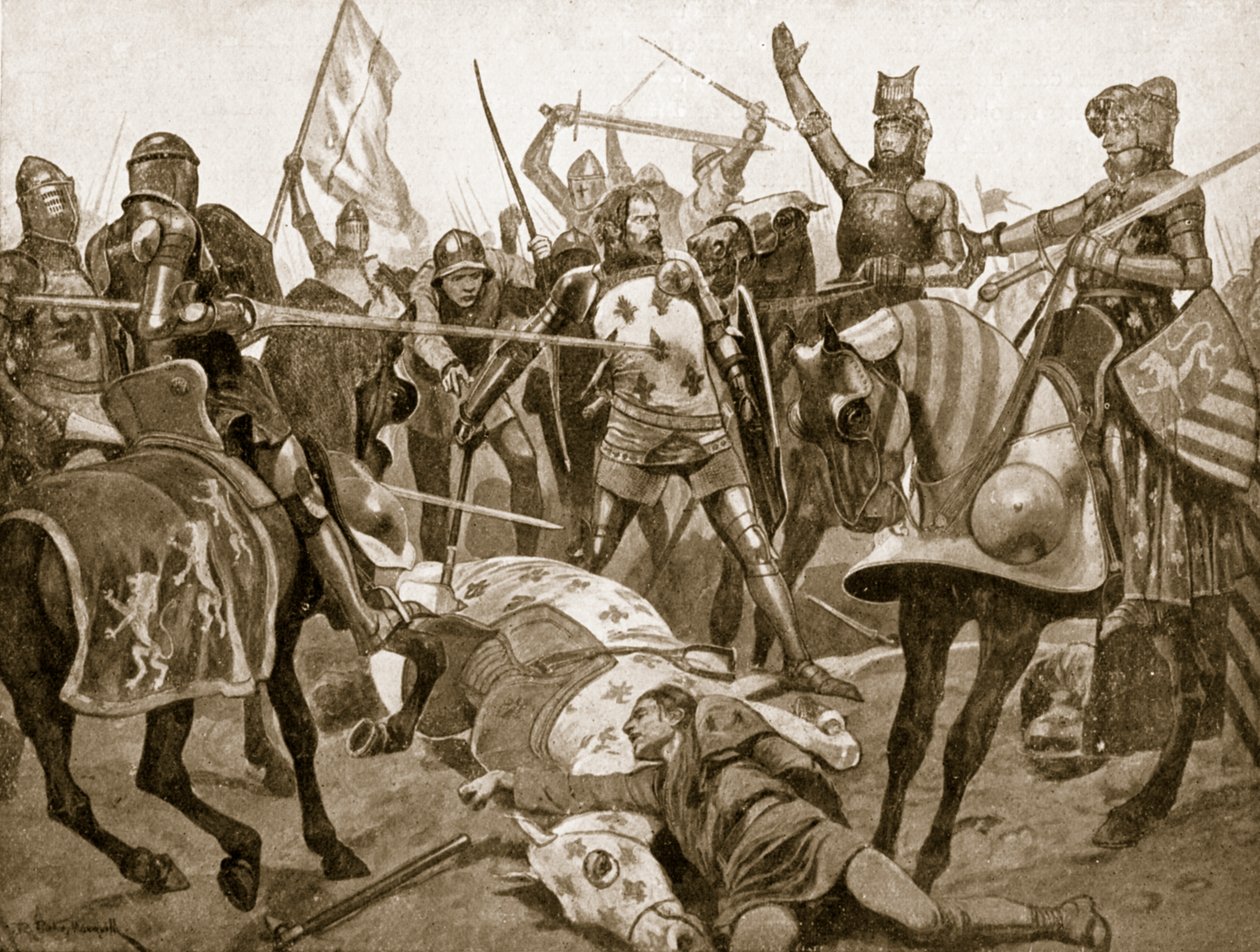 Bitwa pod Poitiers, 19 września 1356, ilustracja z „Hutchinson