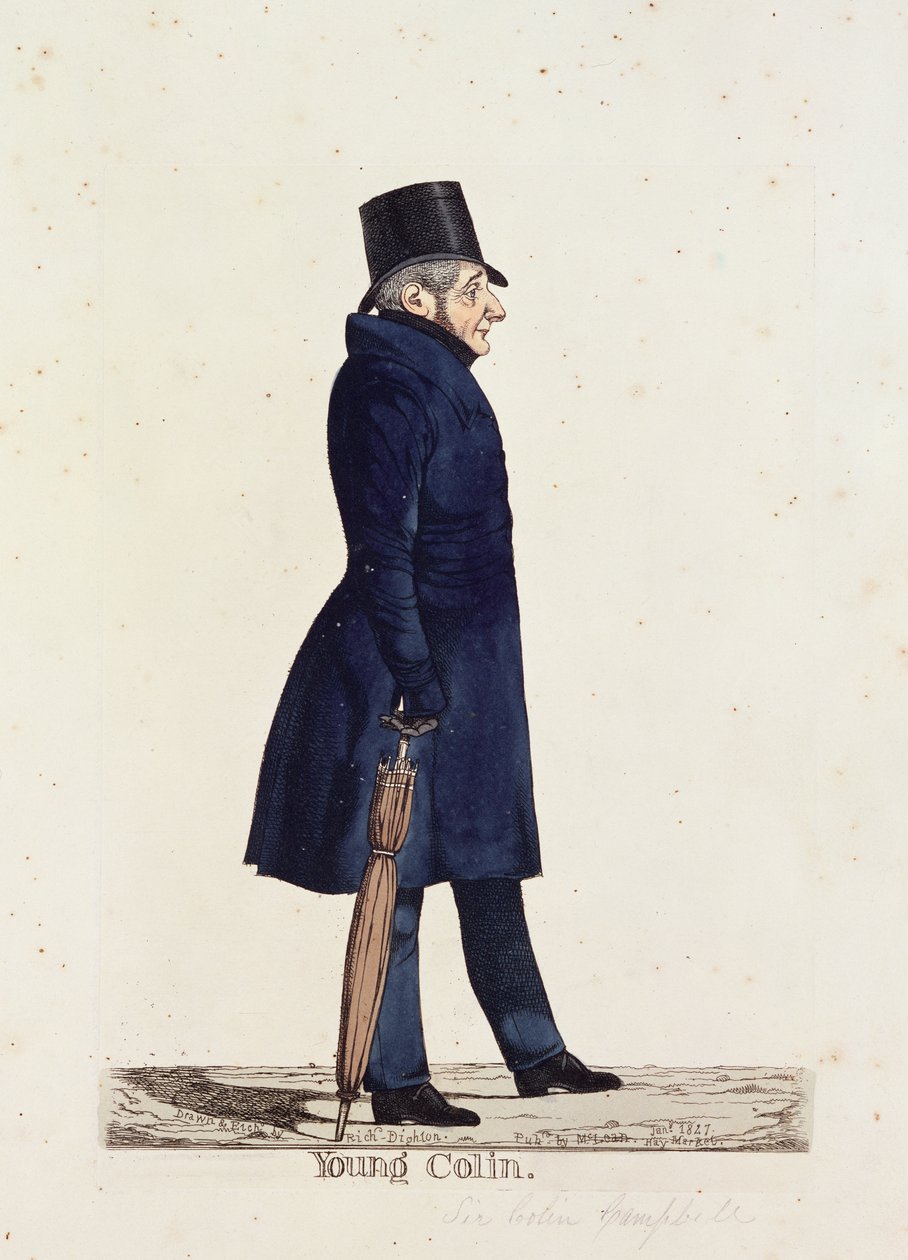 Młody Colin, 1827 (akwaforta barwna) autorstwa Richard Dighton