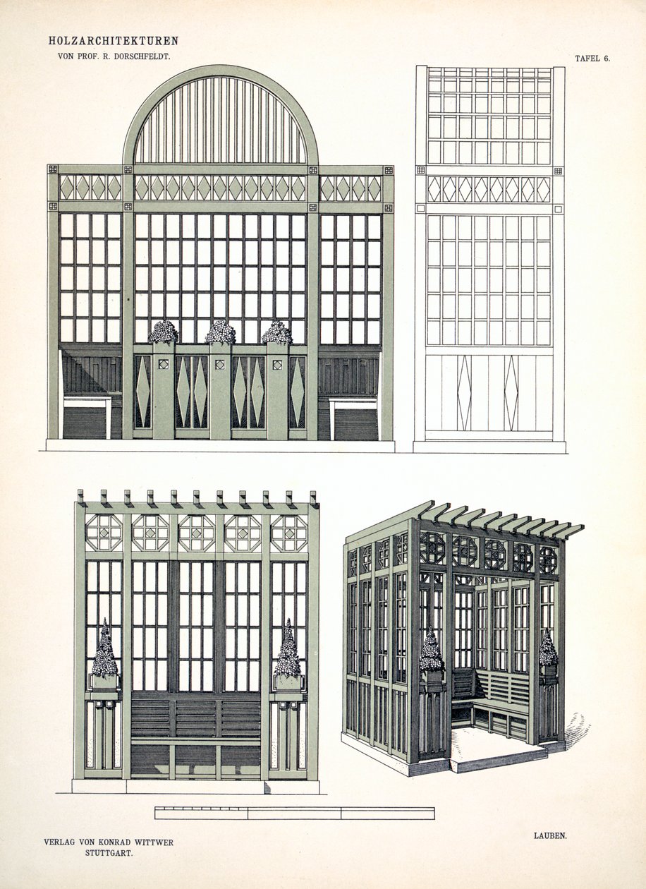 Architektura w drewnie, ok. 1900 autorstwa Richard Dorschfeldt