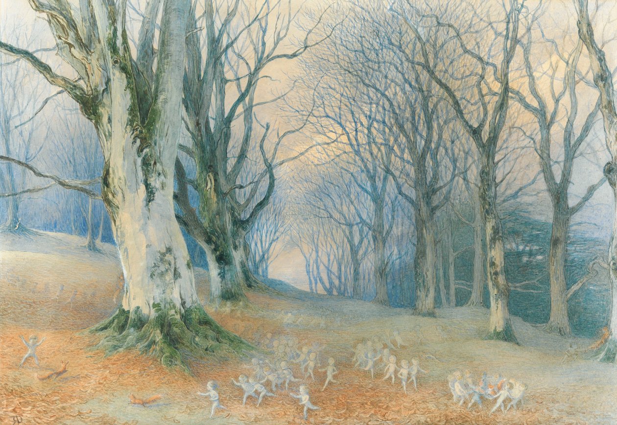 Wróżki i wiewiórki, ok. 1870 r. autorstwa Richard Doyle