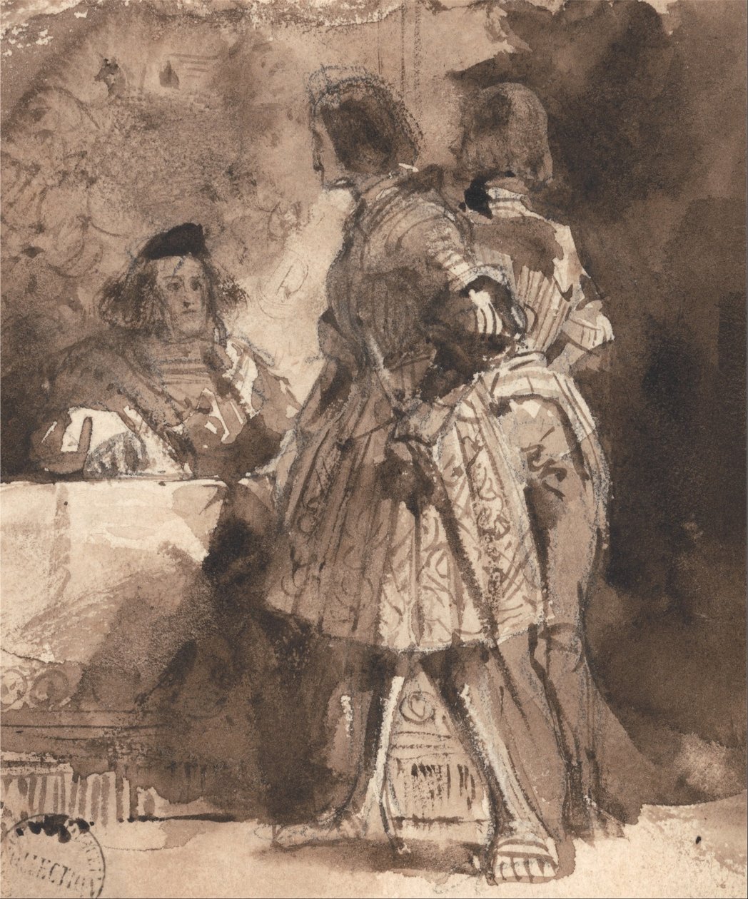 Goetz Von Berlichingen przed cesarskim sędzią autorstwa Richard Parkes Bonington