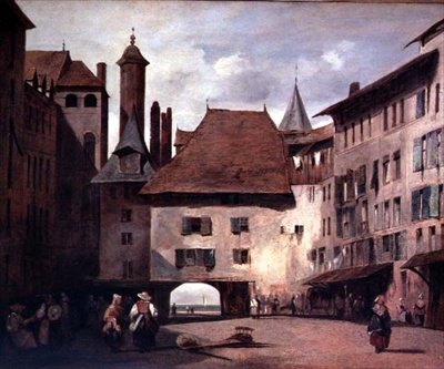 Place de Molard, Genewa autorstwa Richard Parkes Bonington