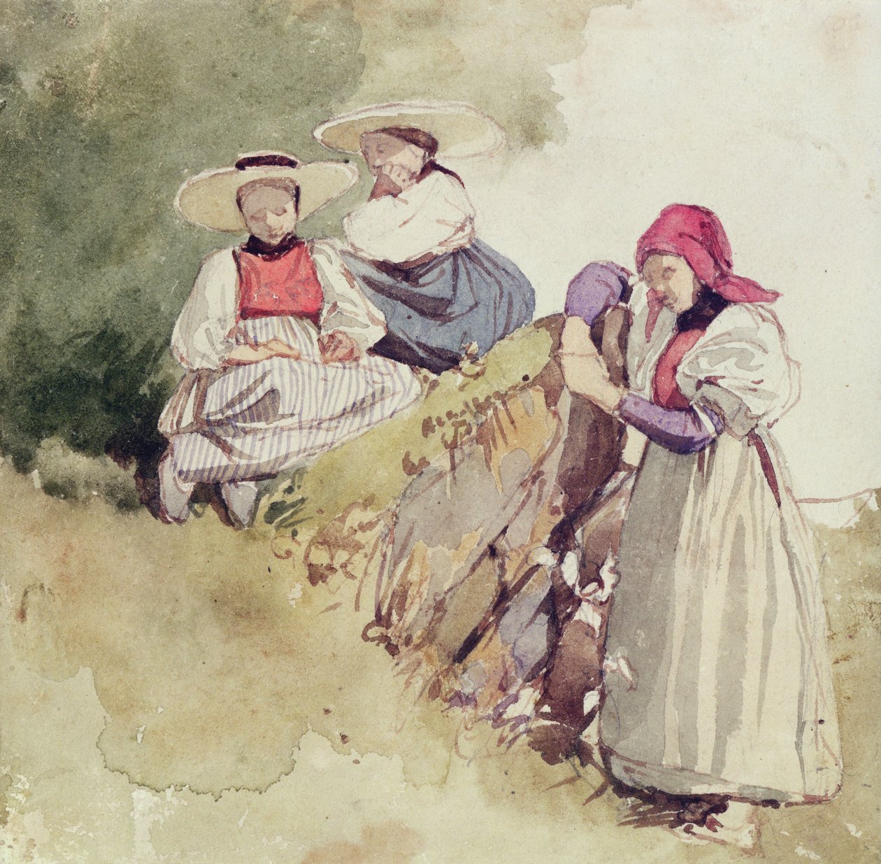 Trzy kobiety autorstwa Richard Parkes Bonington