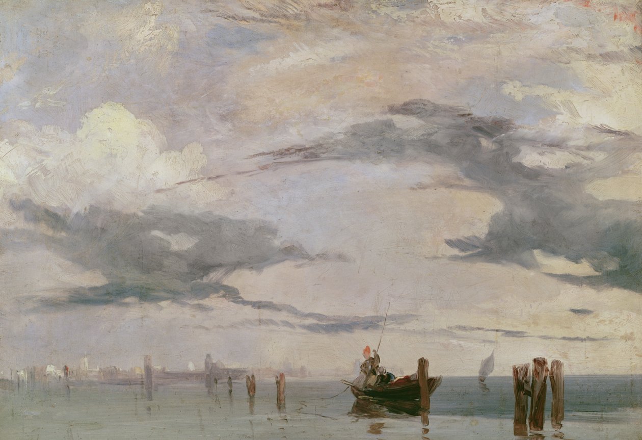 Widok na lagunę w pobliżu Wenecji, 1826 autorstwa Richard Parkes Bonington