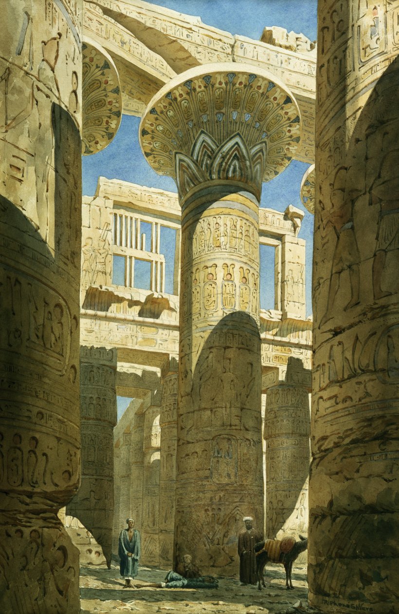 Karnak, ok. 1866 r. autorstwa Richard Phene Spiers