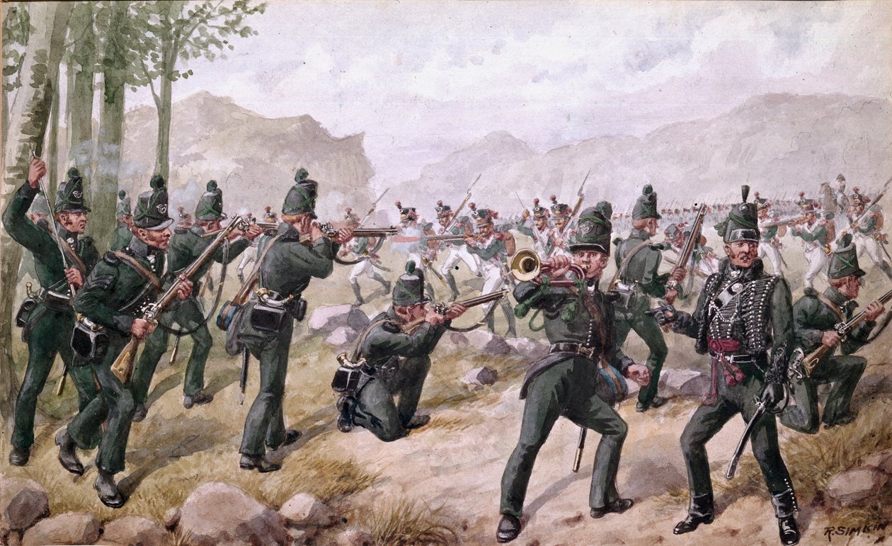 Bitwa pod Pirenejami, 1813, 1900 autorstwa Richard Simkin