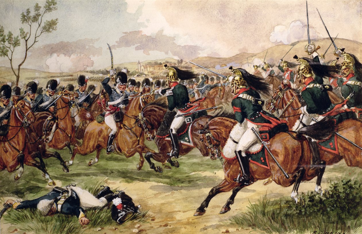 20. Lekka Dywizja Dragonów w bitwie pod Vimeiro, 21 sierpnia 1808 r. autorstwa Richard Simkin