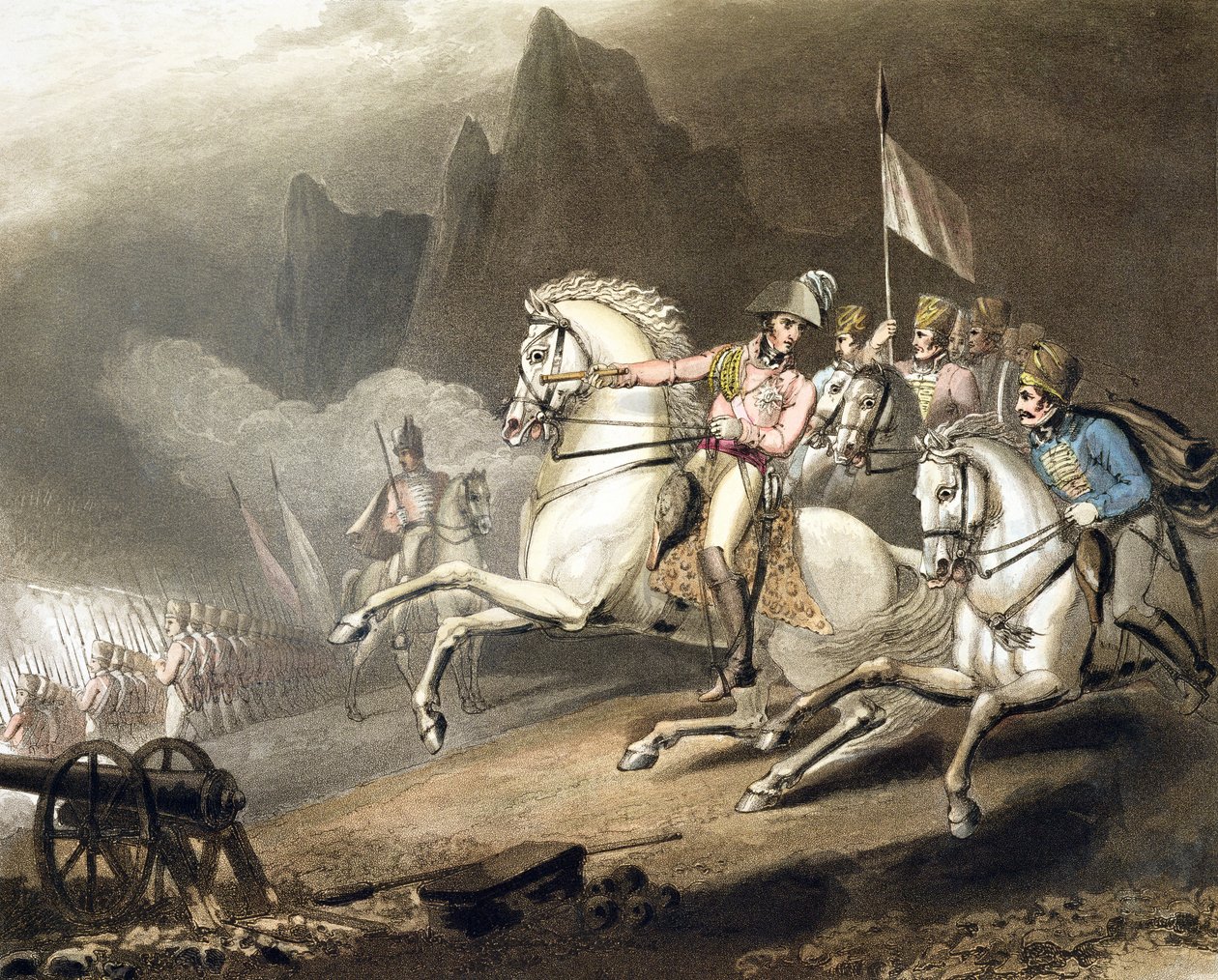 Pireneje, 28 lipca 1813, z „Zwycięstwa księcia Wellington”, sztych. T. Fielding, wyd. 1819 autorstwa Richard Westall