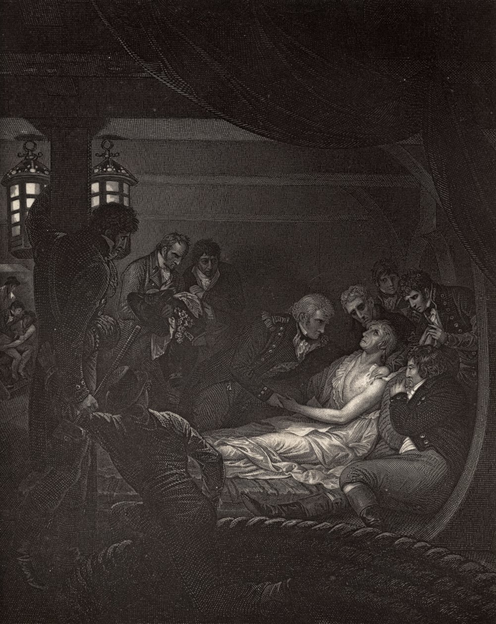Śmierć Nelsona (1758-1805) ilustracja z 