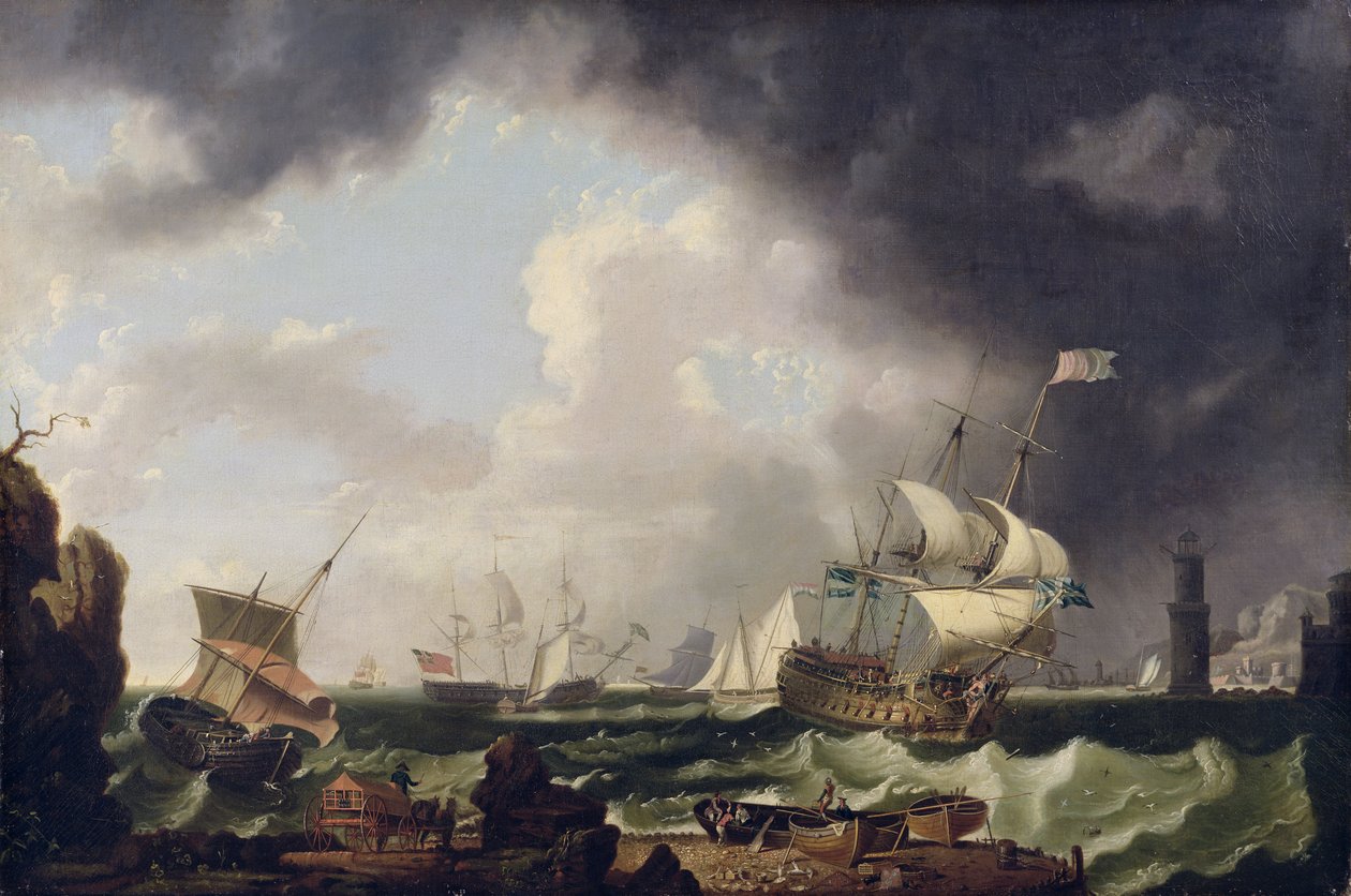 Rybołówstwo, ok. 1764 r. autorstwa Richard Wright
