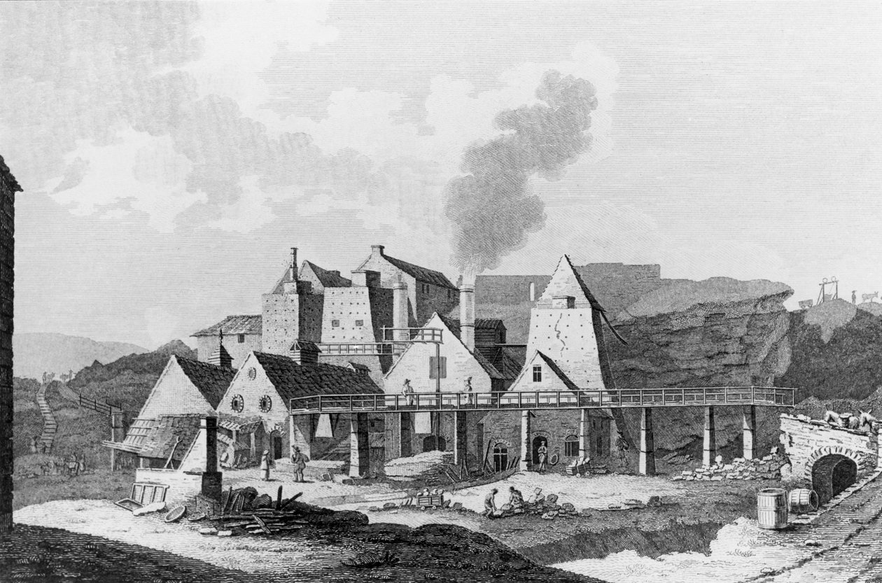 Huta Blaenavon (grawerunek) autorstwa Richard Colt (after) Hoare