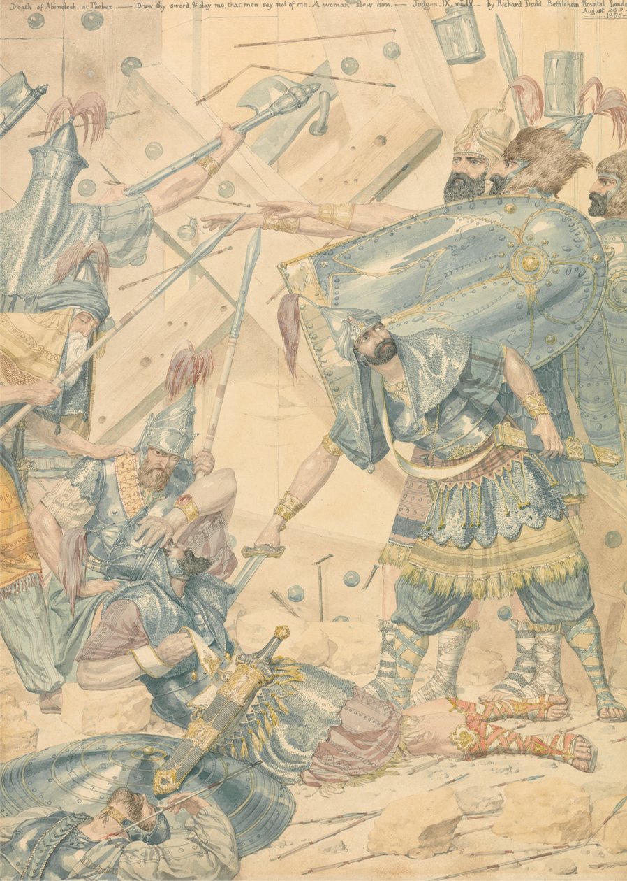 Śmierć Abimeleka w Tebes autorstwa Richard Dadd
