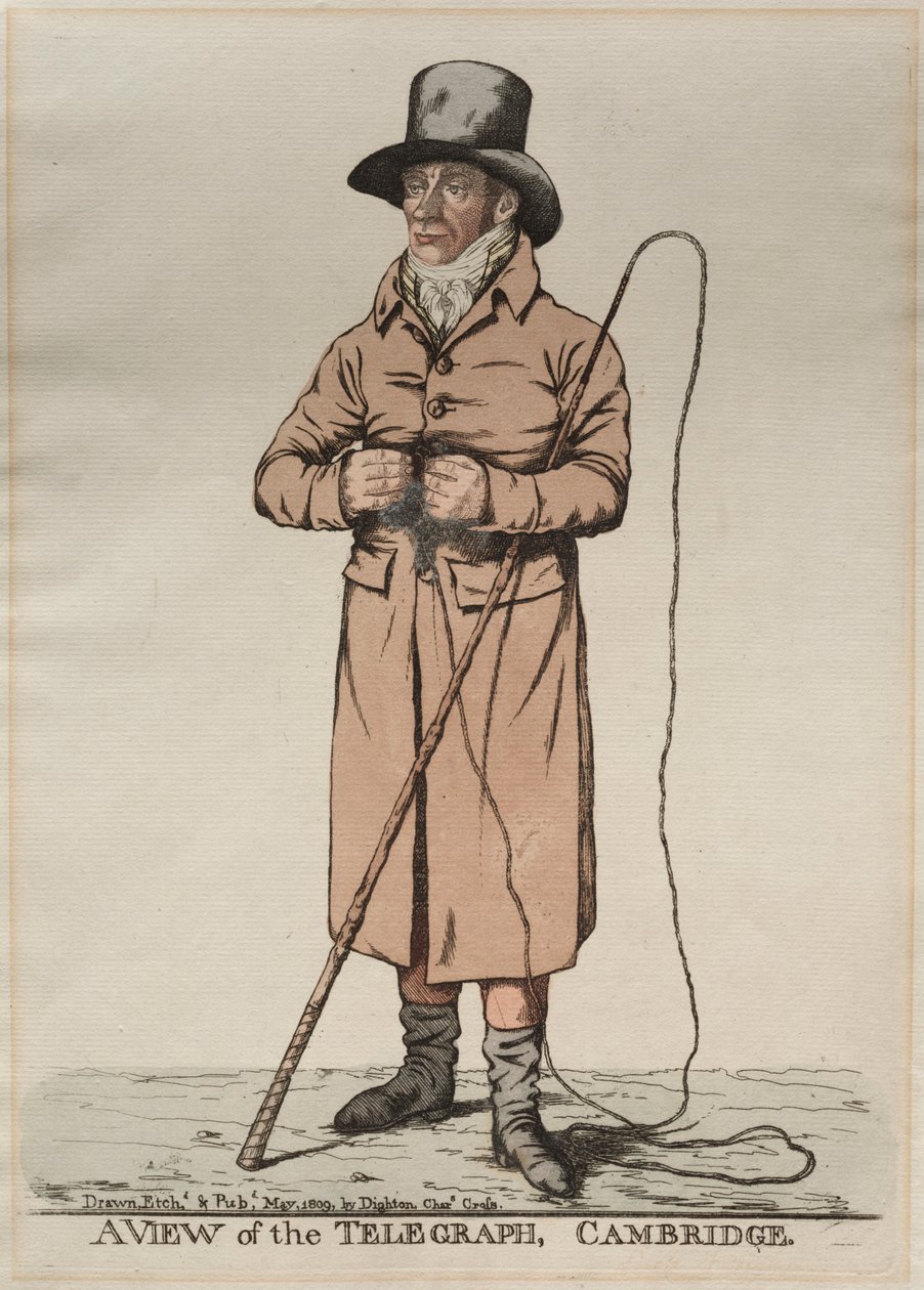 A View of the Telegraph, Cambridge, 1809. autorstwa Richard Dighton