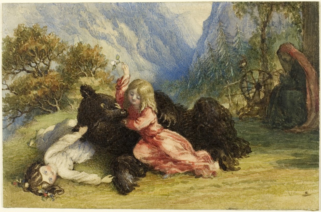 Królewna Śnieżka i Róża Czerwona autorstwa Richard Doyle
