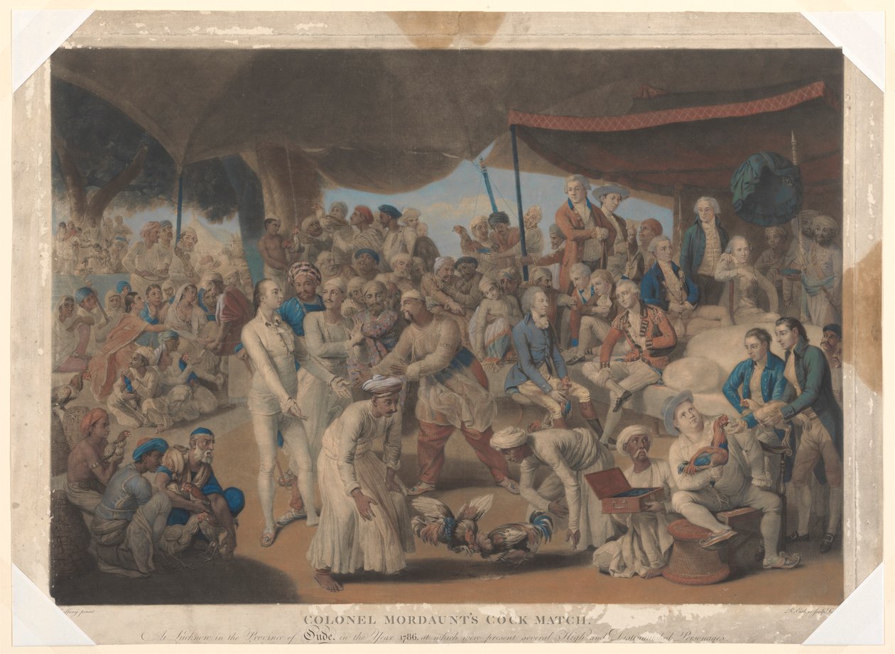 Mecz kogutów pułkownika Mordaunta w Lucknow autorstwa Richard Earlom