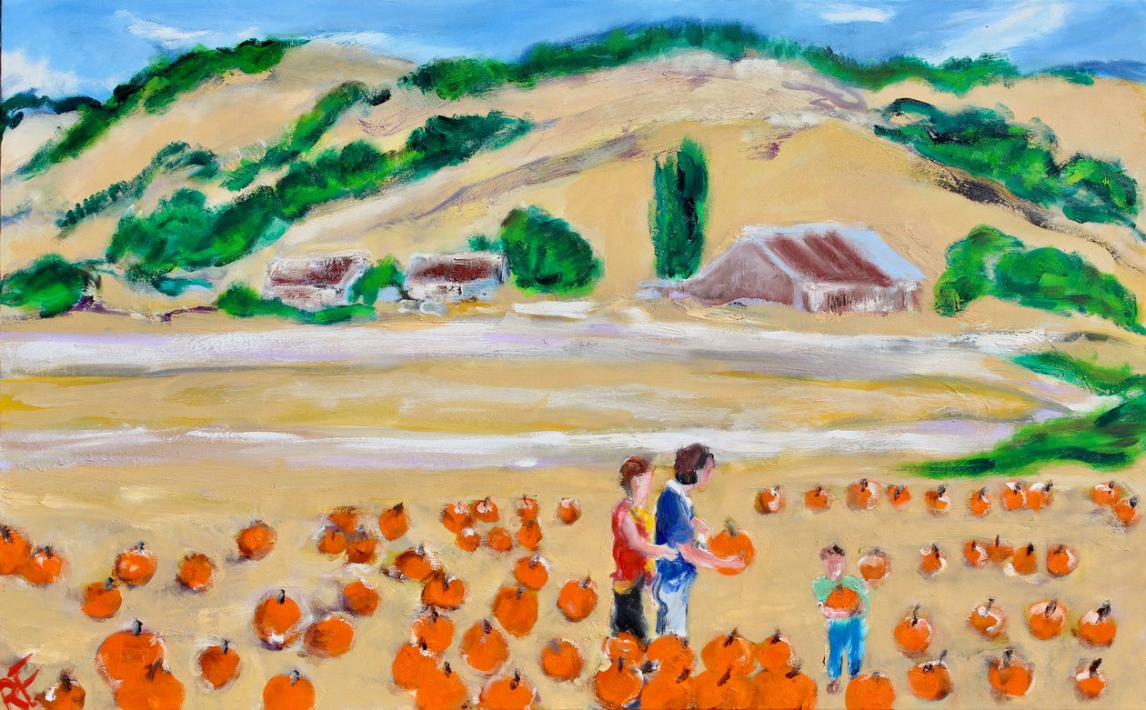 Zbieranie dyni, Nicasio, 2018 autorstwa Richard Fox