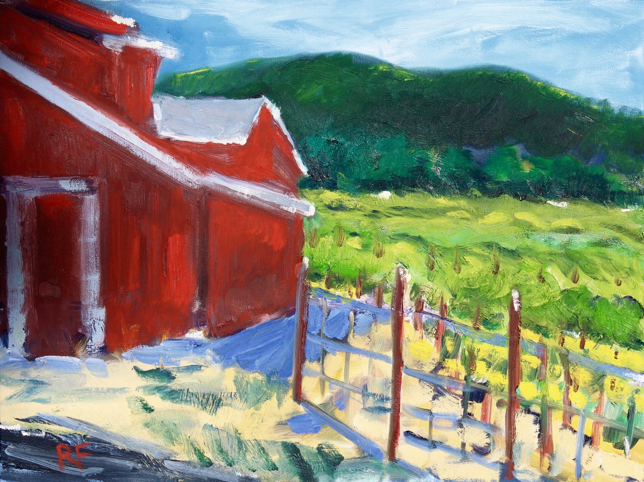 Czerwona Stodoła, Napa, 2019 autorstwa Richard Fox