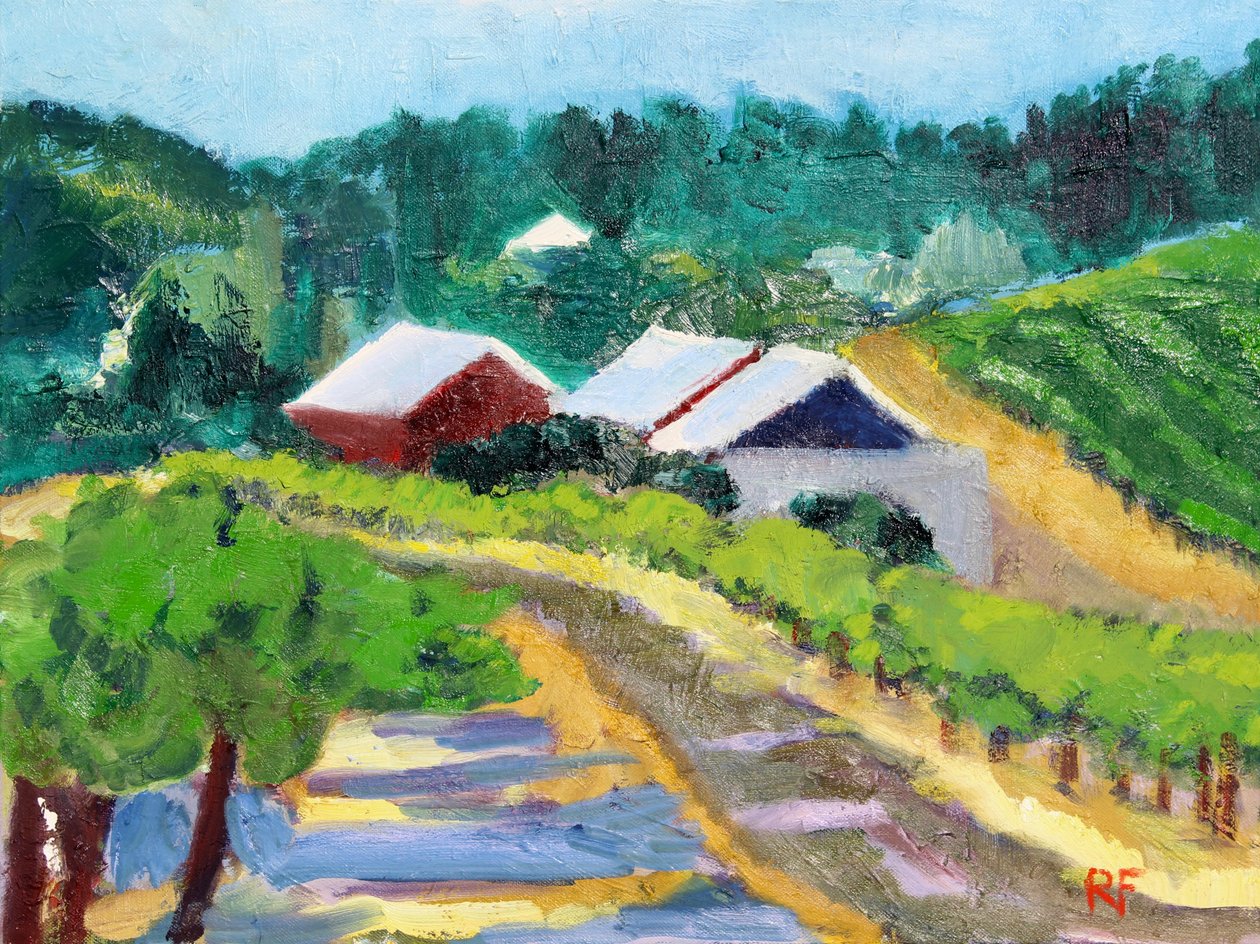 Winnica i droga, 2019 autorstwa Richard Fox
