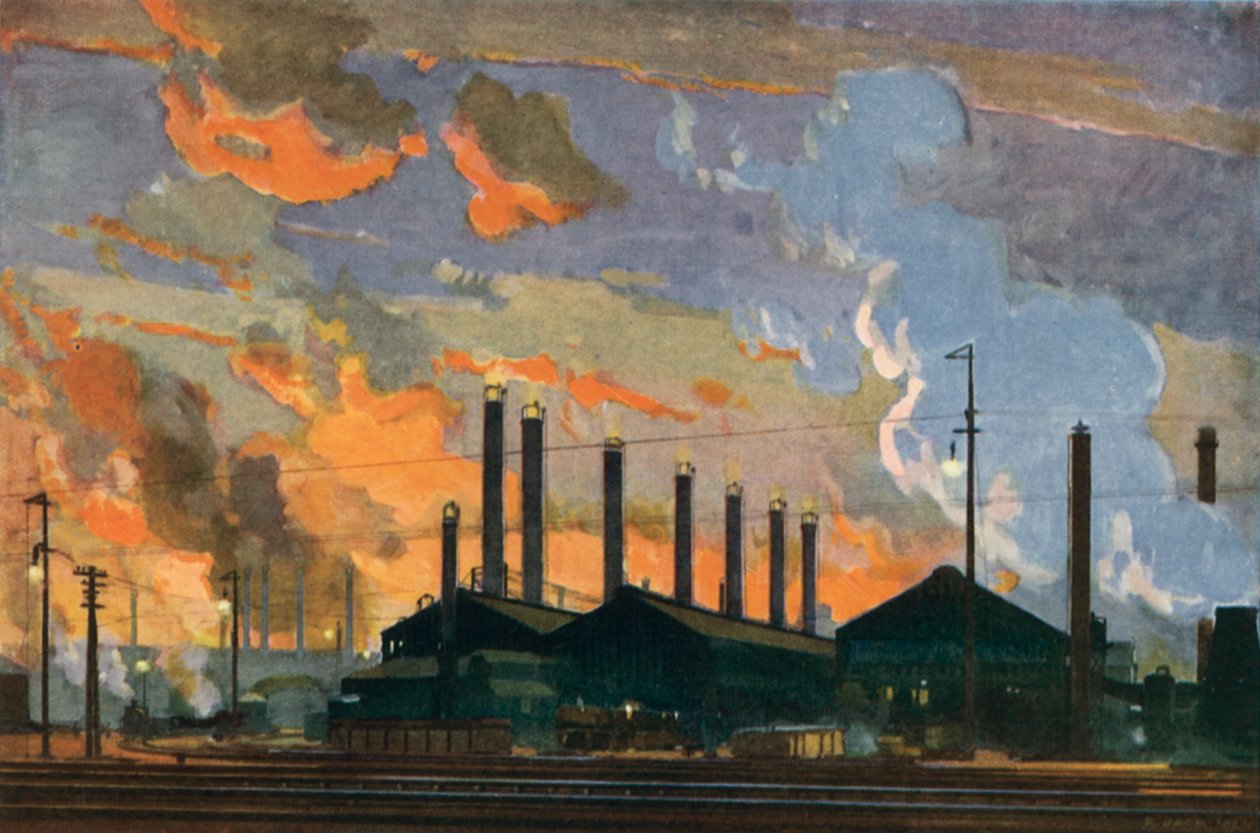 British Industries, Stal (litografia kolorowa) autorstwa Richard Jack